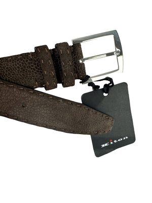 Kiton Belt Dark Brown Leather 100 / 40