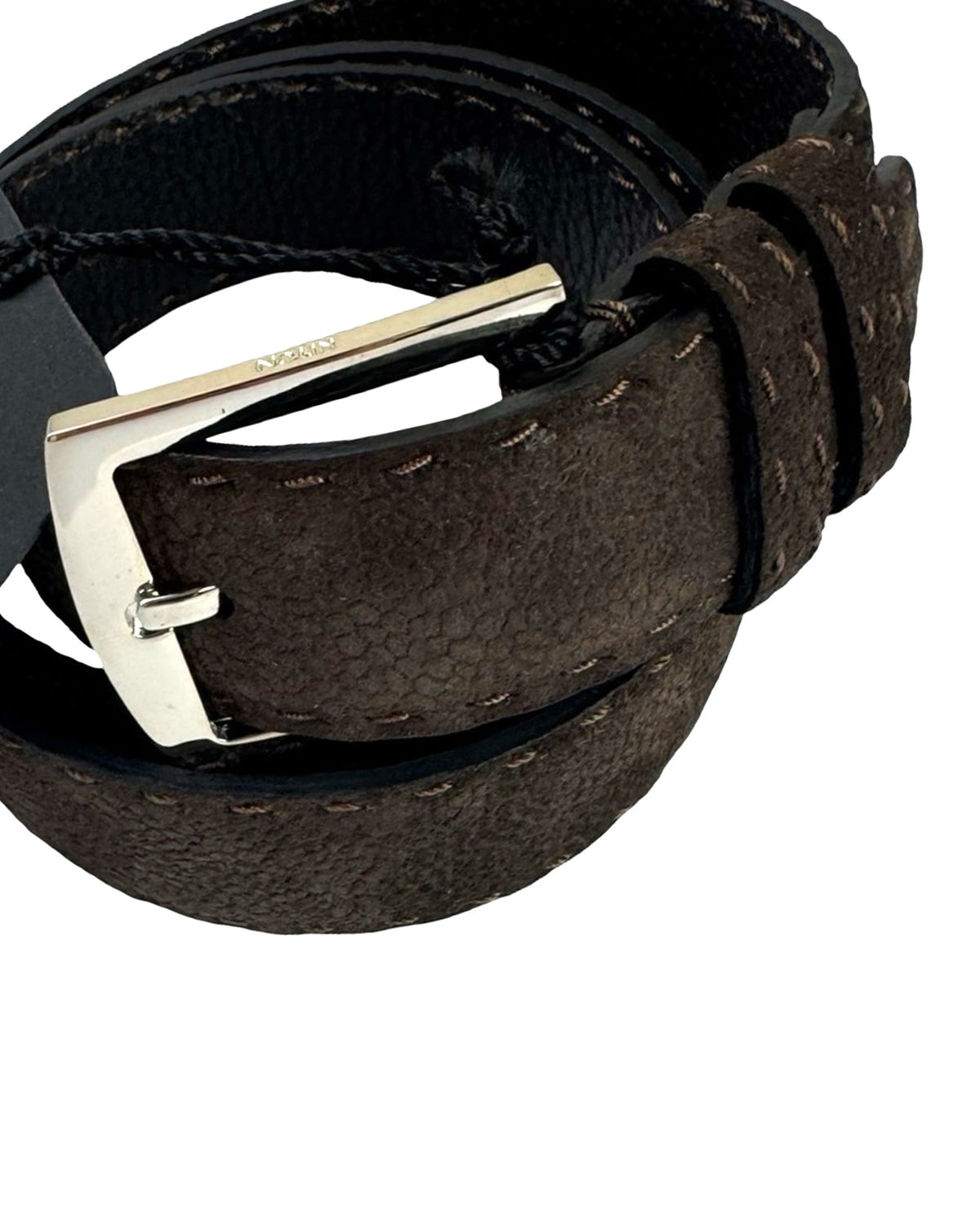 Kiton Belt Dark Brown Leather 100 / 40