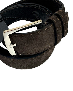 Kiton Belt Dark Brown Leather 100 / 40