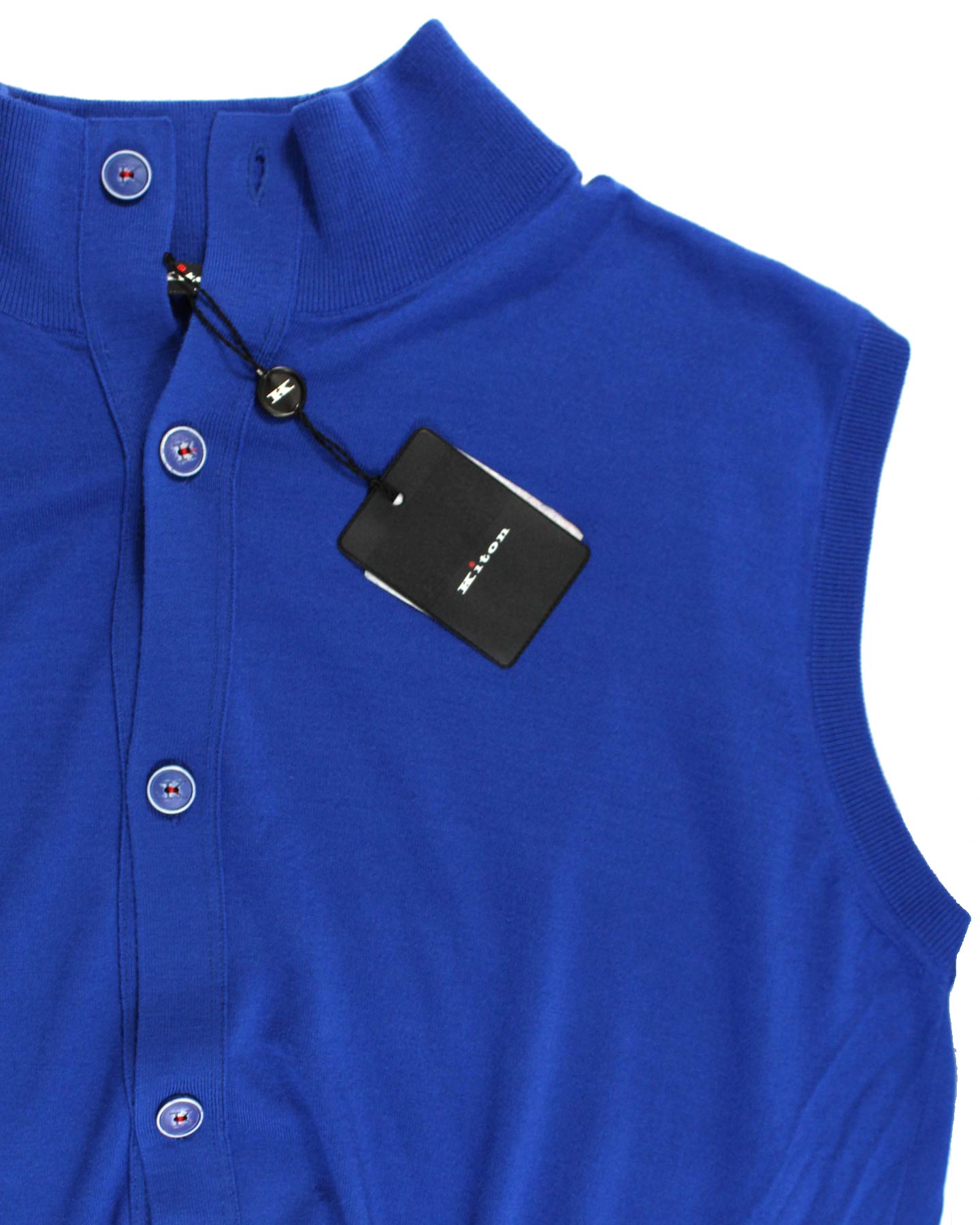Kiton Wool Vest Royal Blue