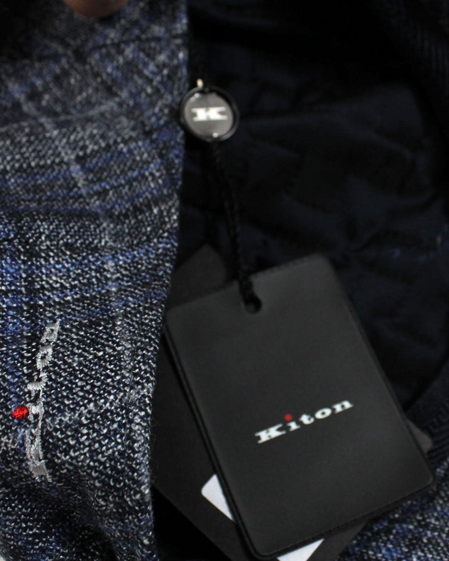 Kiton Soft Cap Cashmere Wool Gray Navy Plaid Form Beret