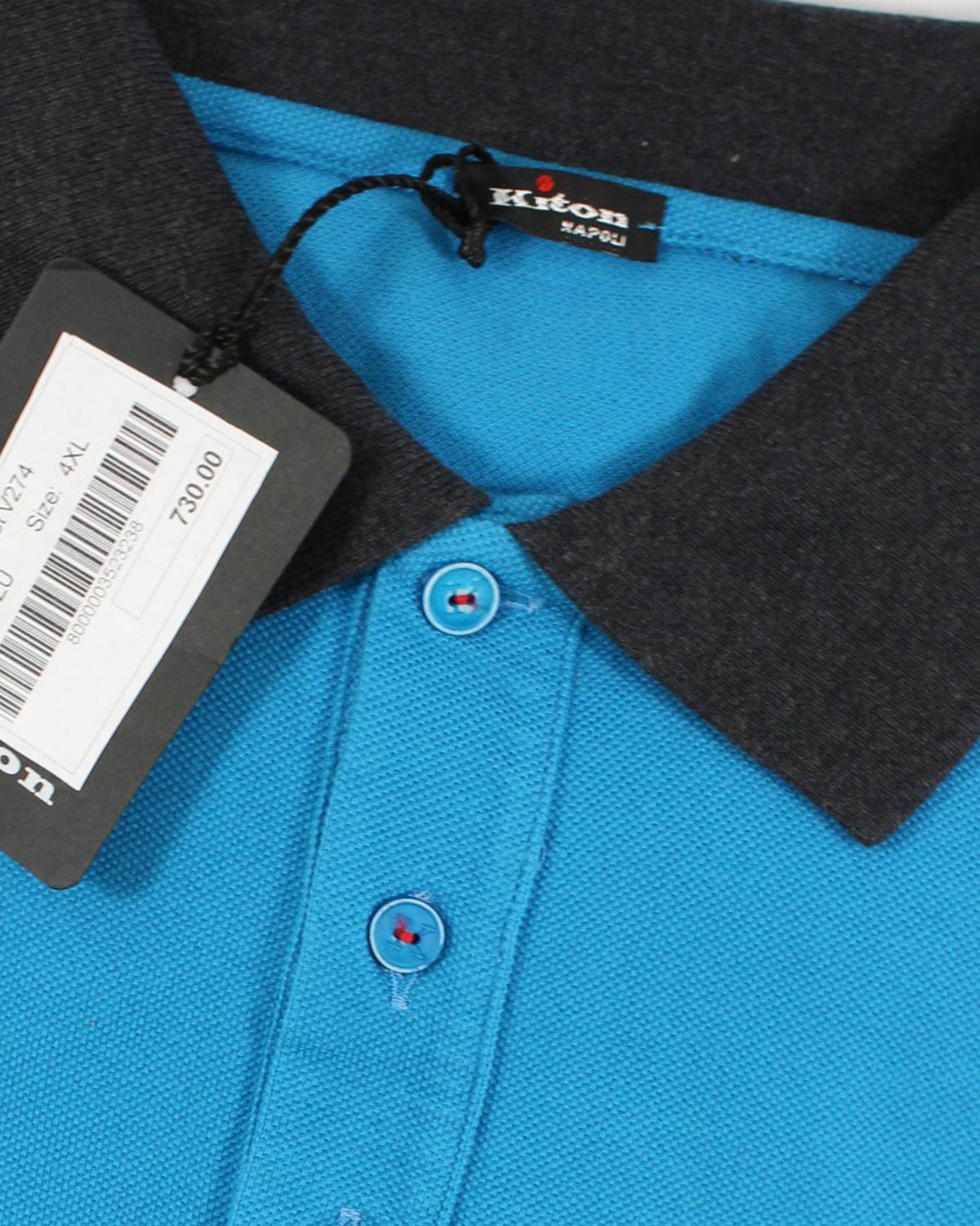 Kiton Polo Shirt Aqua Blue