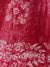 Kiton Scarf Pink Burgundy Floral Design - Linen