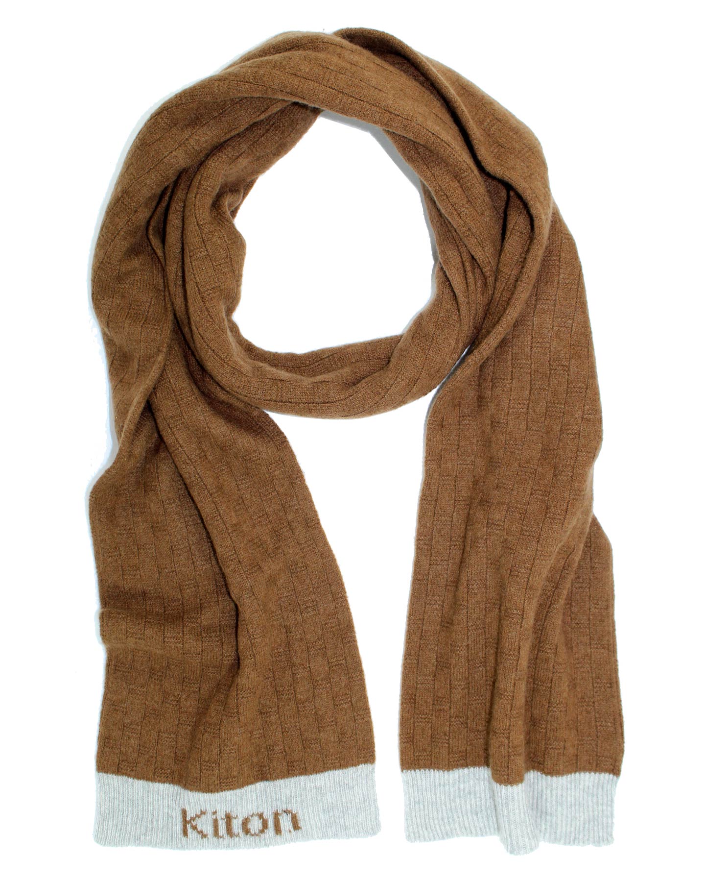 Kiton Cashmere Scarf Brown 