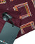 Kiton Small Cashmere Scarf Maroon Purple Geometric SALE