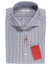 Kiton Dress Shirt White Navy Royal Blue Check 