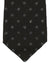 Kiton Wool Silk Cotton Tie Black Gray Dots Design - Sevenfold Necktie