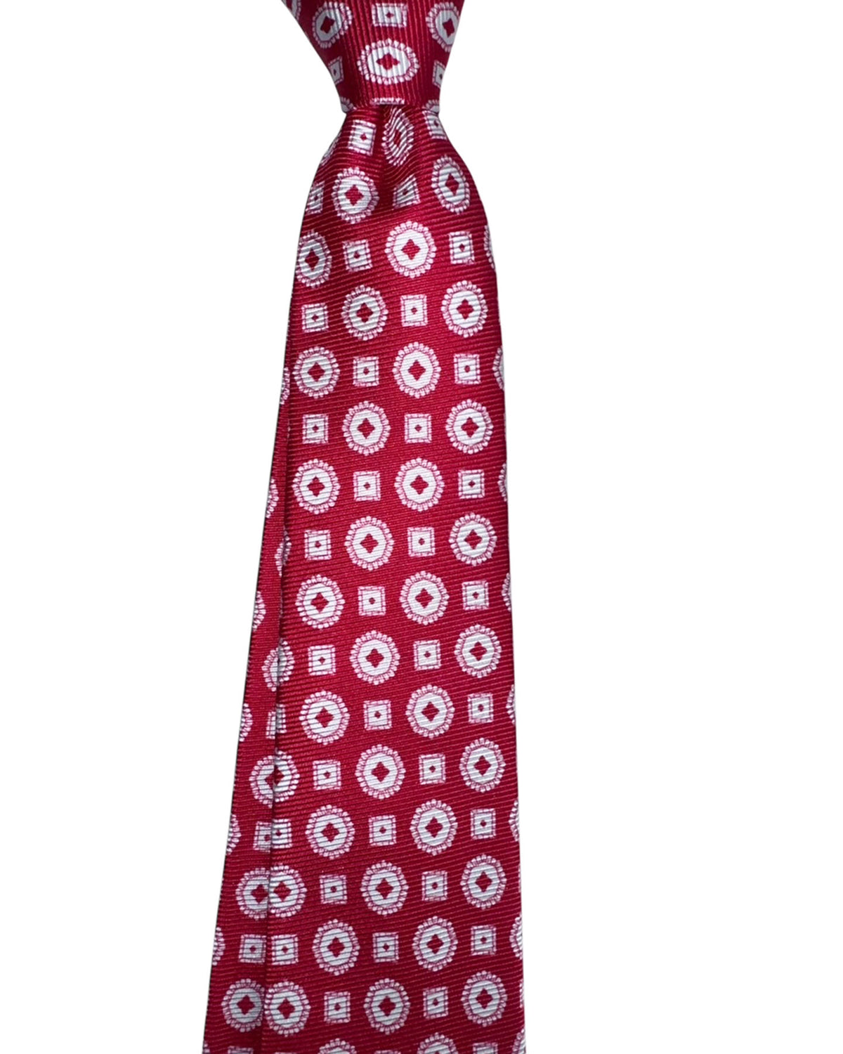 Kiton Tie White Lobster Red 