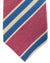 Kiton Sevenfold Tie Hot Pink Blue Stripes - Summer 2025 Collection