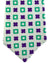 Kiton Tie White Purple Green Design - Sevenfold