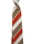 Kiton Tie  Orange Olive White Stripes   New
