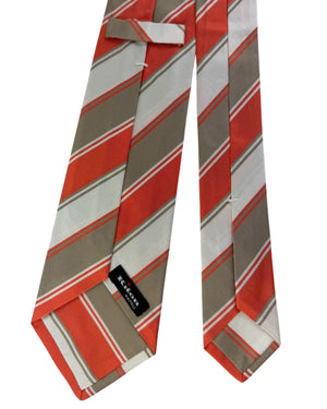 Kiton Tie Orange Olive 