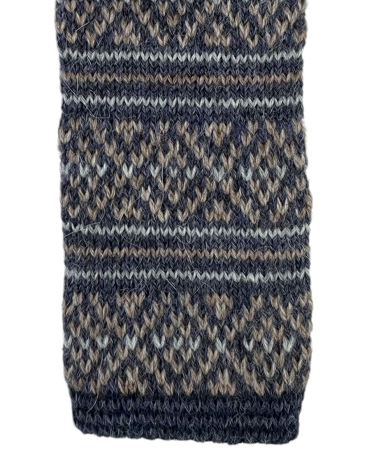 Kiton Square End Knitted Tie Gray Taupe 