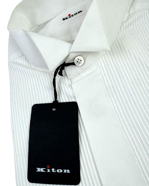 Kiton Tuxedo Shirt White Wing Collar
