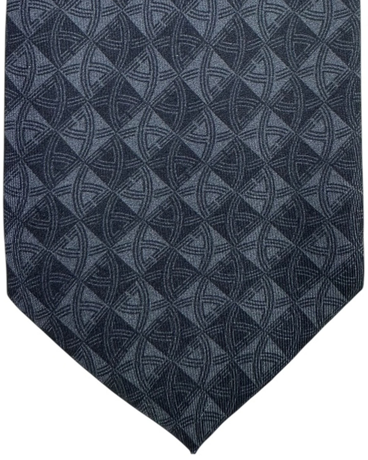 Leonard Paris Silk Tie Charcoal Gray Logo SALE