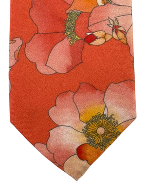 Leonard Paris Tie Peach Floral