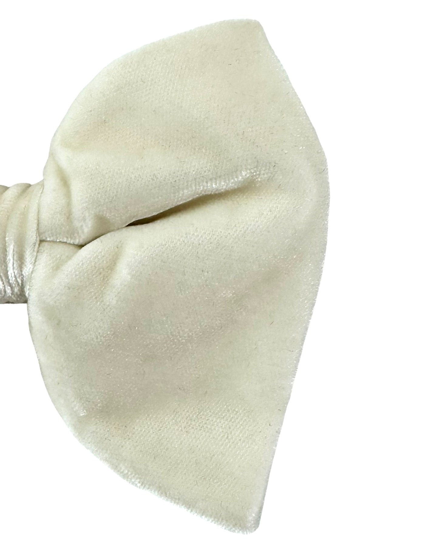 Le Noeud Papillon Bow Tie Large Butterfly Velvet White