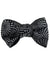 Le Noeud Papillon Bow Tie Black Silver Design - Silk Self Tie Bow