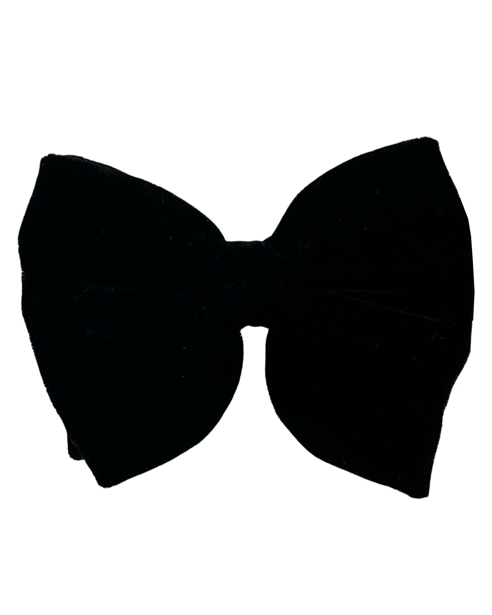Le Noeud Papillon Black Velvet Bow Tie - Large Pre-Tied Bow