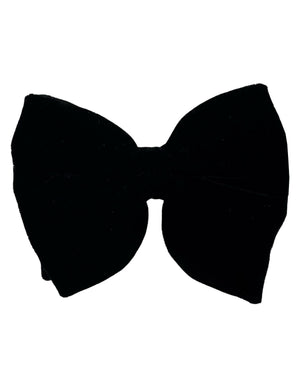 Le Noeud Papillon Black Velvet Bow Tie - Large Pre-Tied Bow
