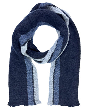 Loro Piana Scarf Gray Striped Design - Luxury Cashmere Wool Shawl