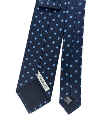 E. Marinella Navy Tie Mini Blue Flowers SALE