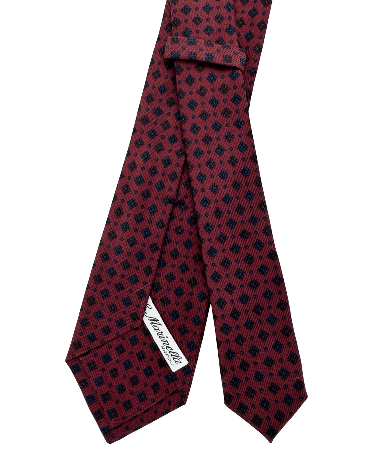 E. Marinella Silk Tie Bordeaux Geometric