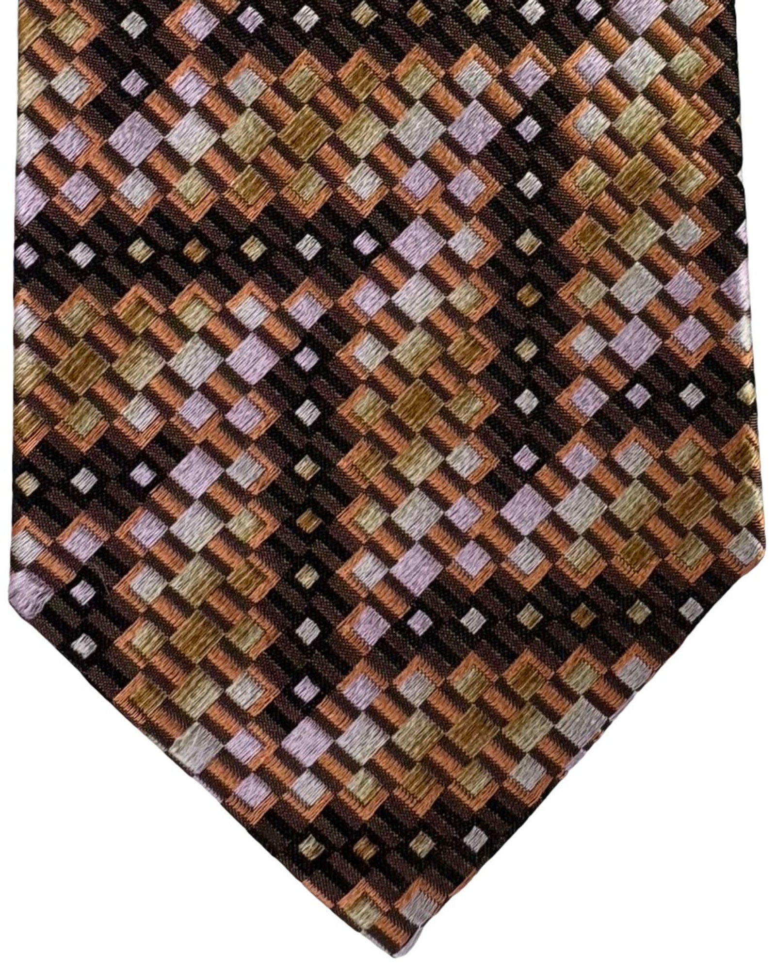Brown Pink Tie