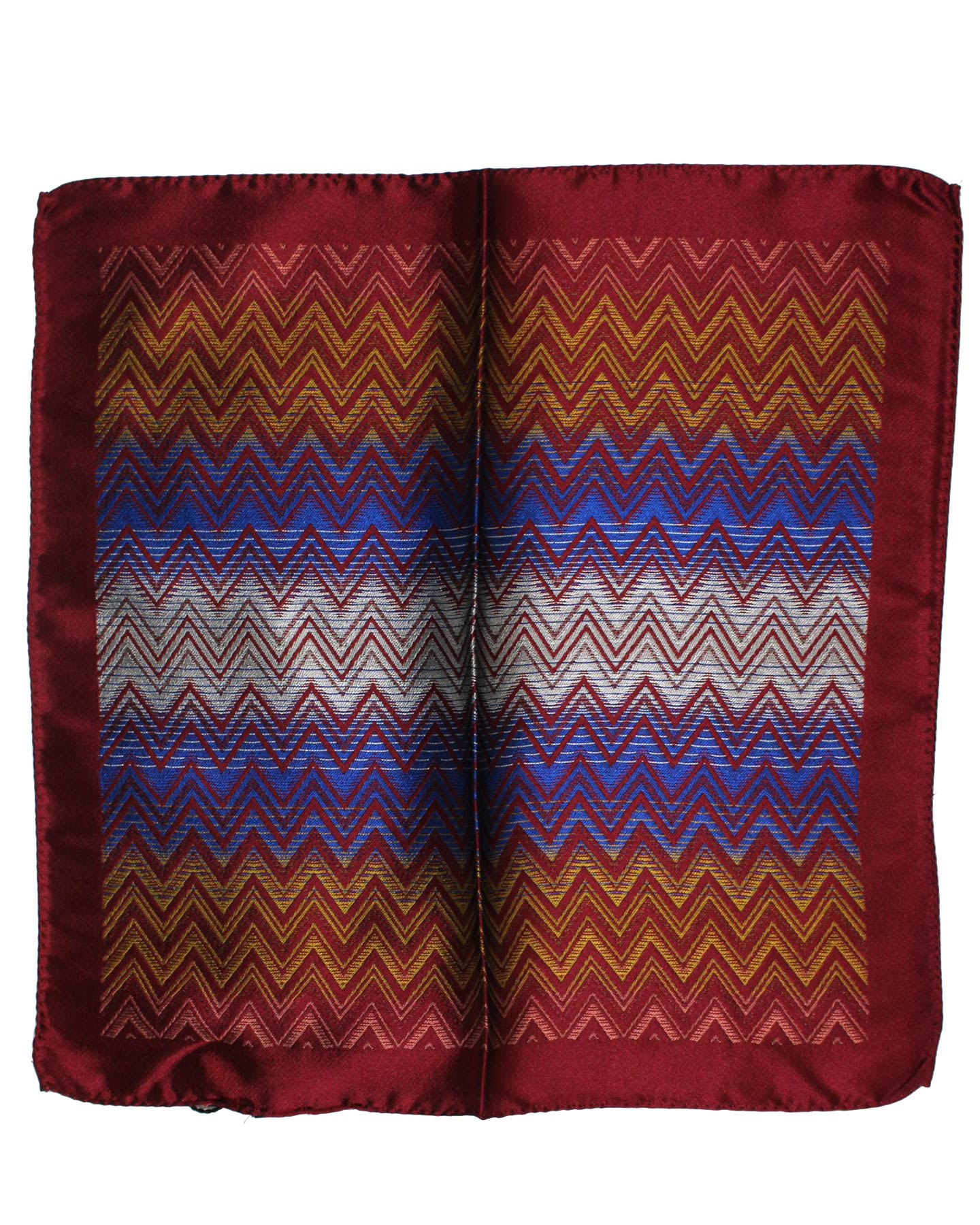Missoni Silk Pocket Square Herringbone Design