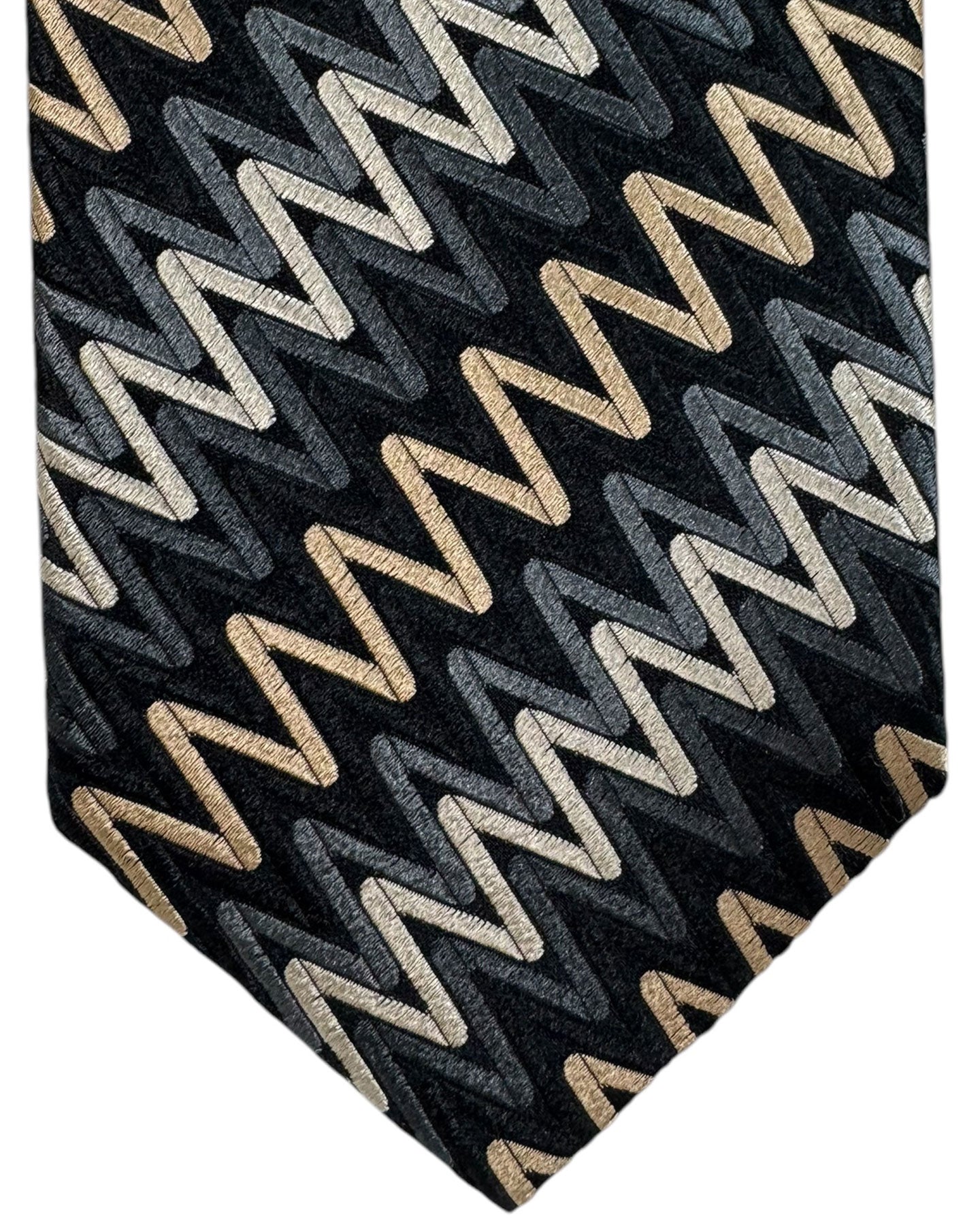 Missoni Tie Gray Zig Zag Design