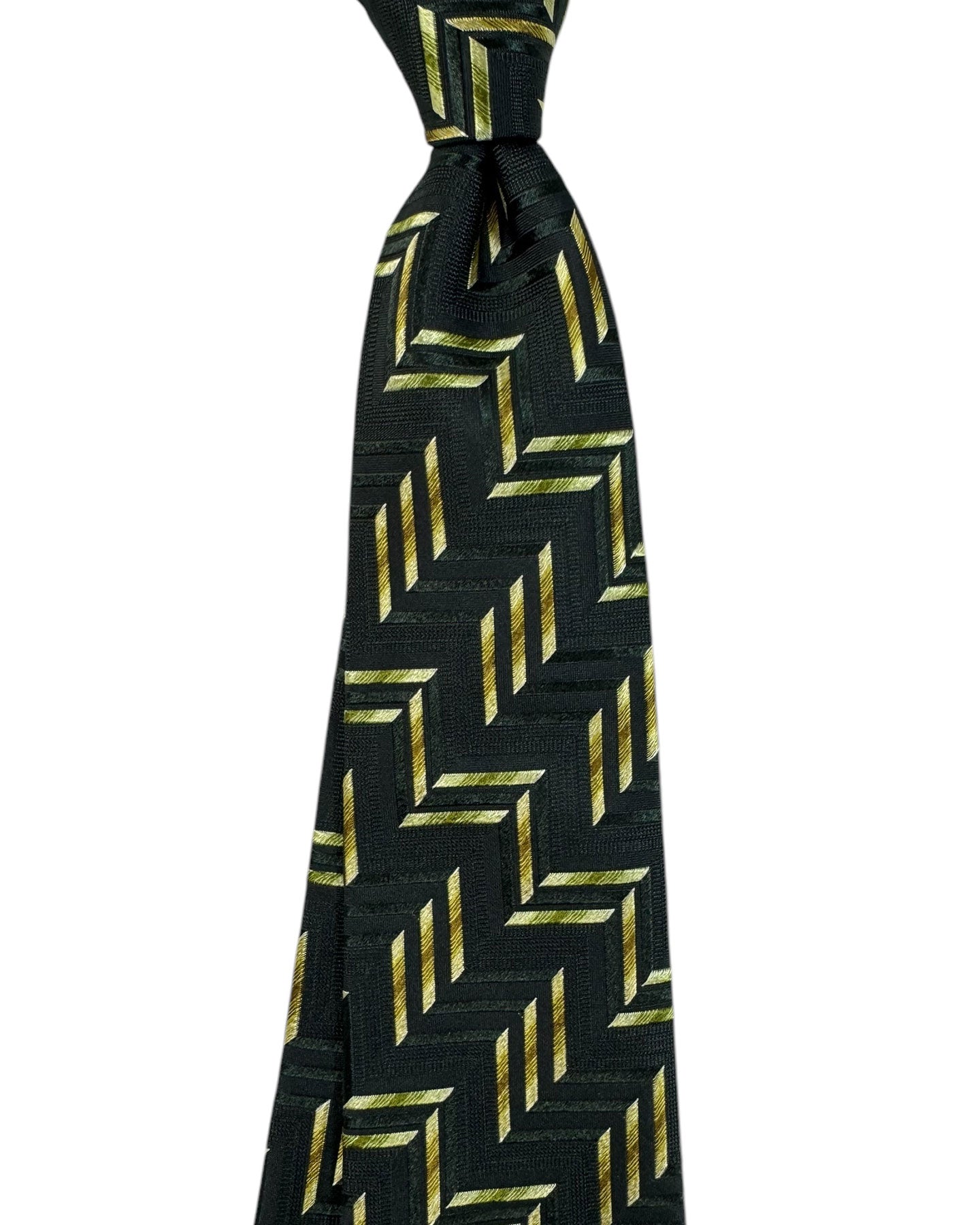 Missoni Silk Tie Green Herringbone Men Designer Necktie