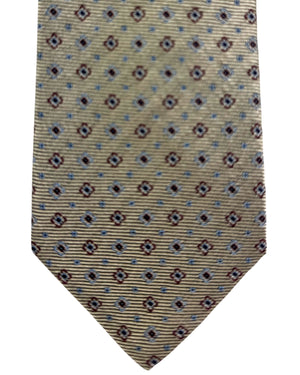 Moschino Silk Tie Taupe Geometric