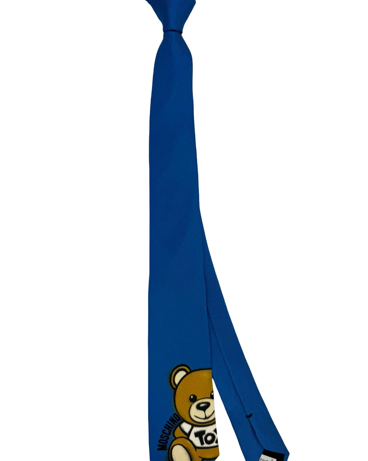Moschino Silk Tie Blue Toy Bear Design