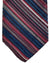 Vitaliano Pancaldi Pleated Silk Tie Multicolor Striped Bordeaux Maroon Gray