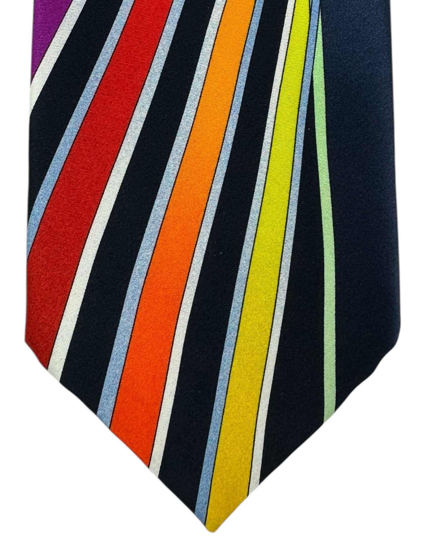 Vitaliano Pancaldi Silk Tie Dark Blue Floral