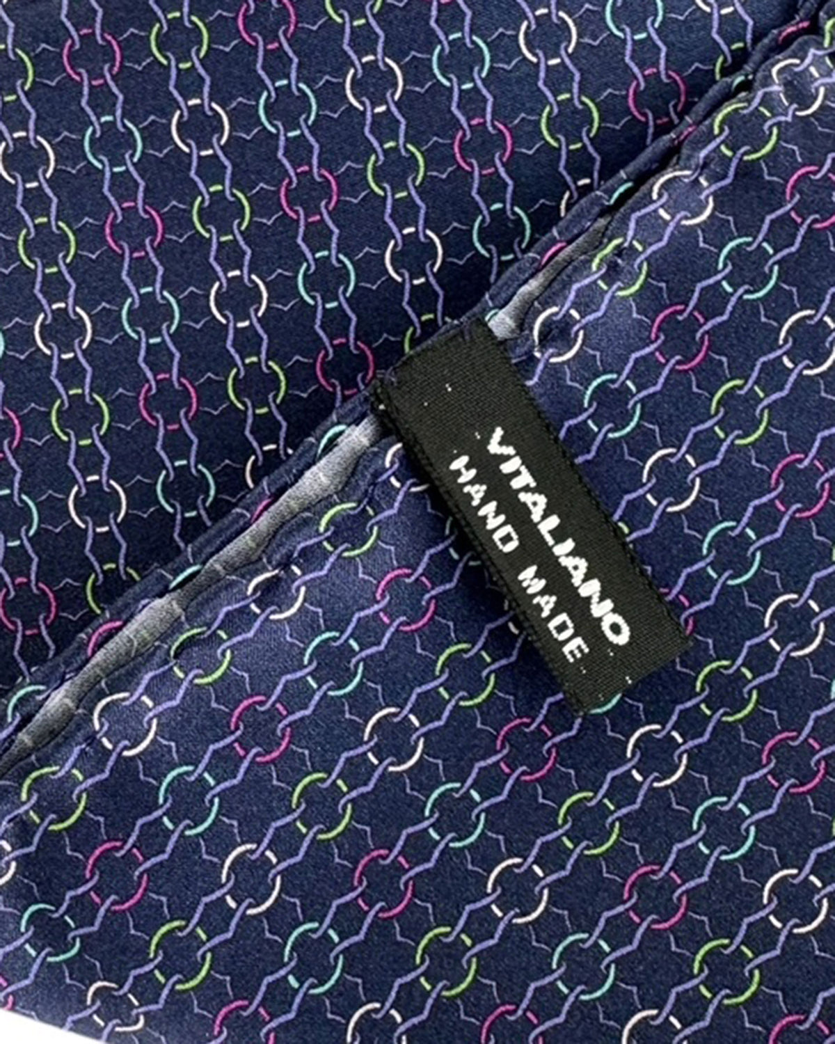 Vitaliano Pancaldi Silk Pocket Square Dark Blue Purple