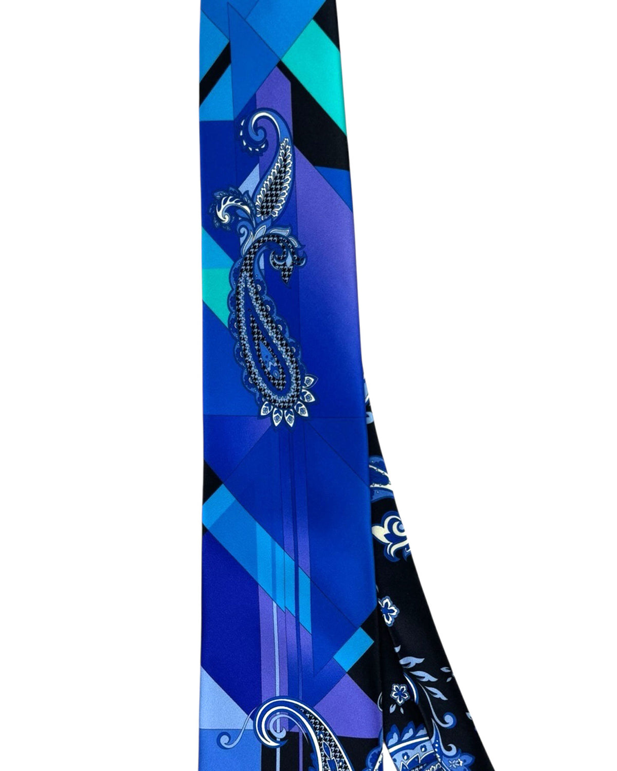 Vitaliano Pancaldi Tie Blue Royal Blue Paisley Design
