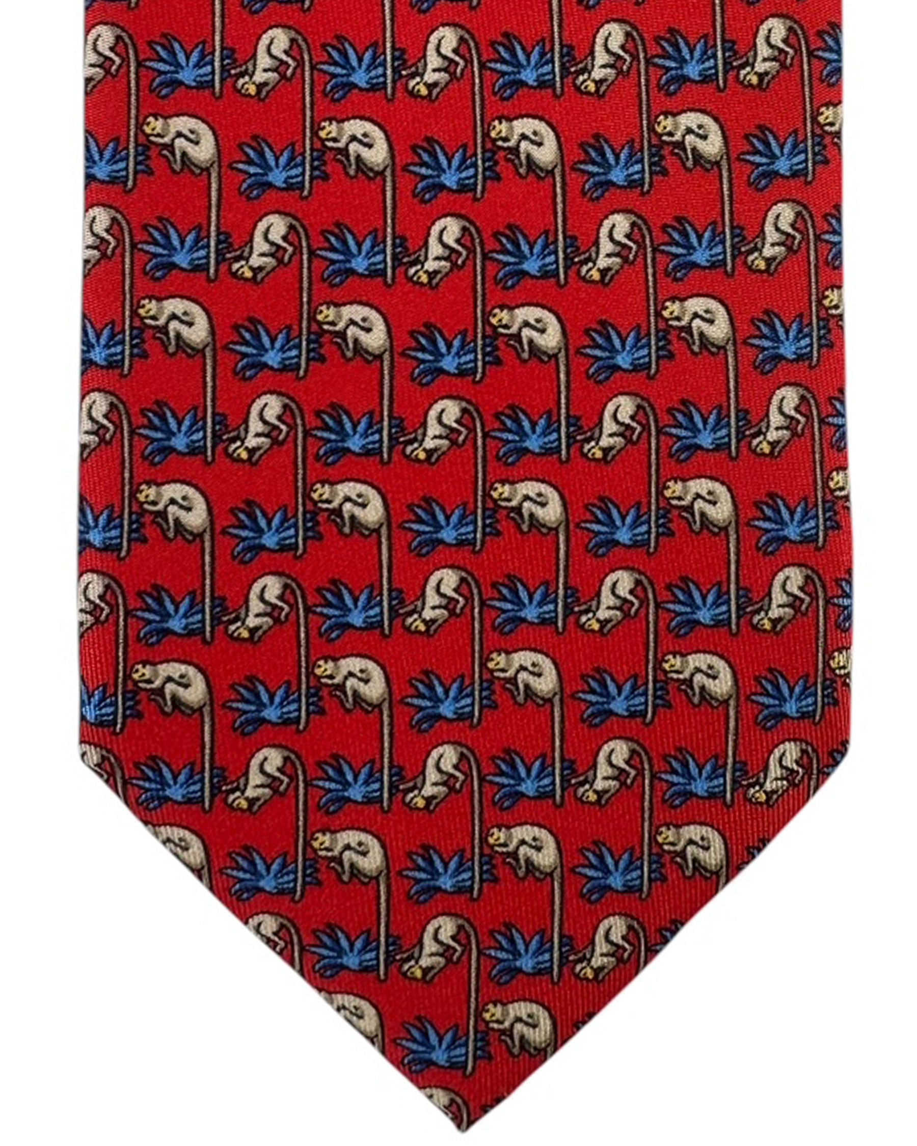 Thomas Pink Tie Red Monkey Novelty Design