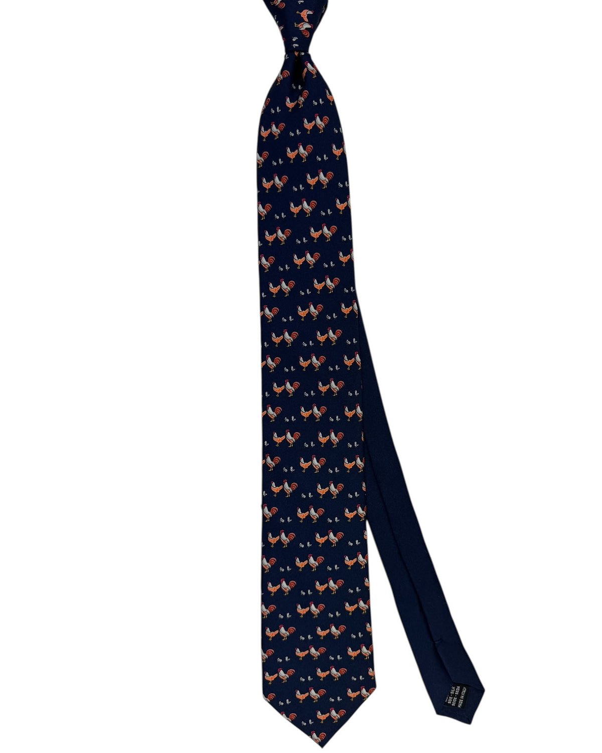 Thomas Pink Tie Navy Rooster Novelty SALE