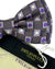 Emilio Pucci Bow Tie Gray Purple Pink Dots & Squares
