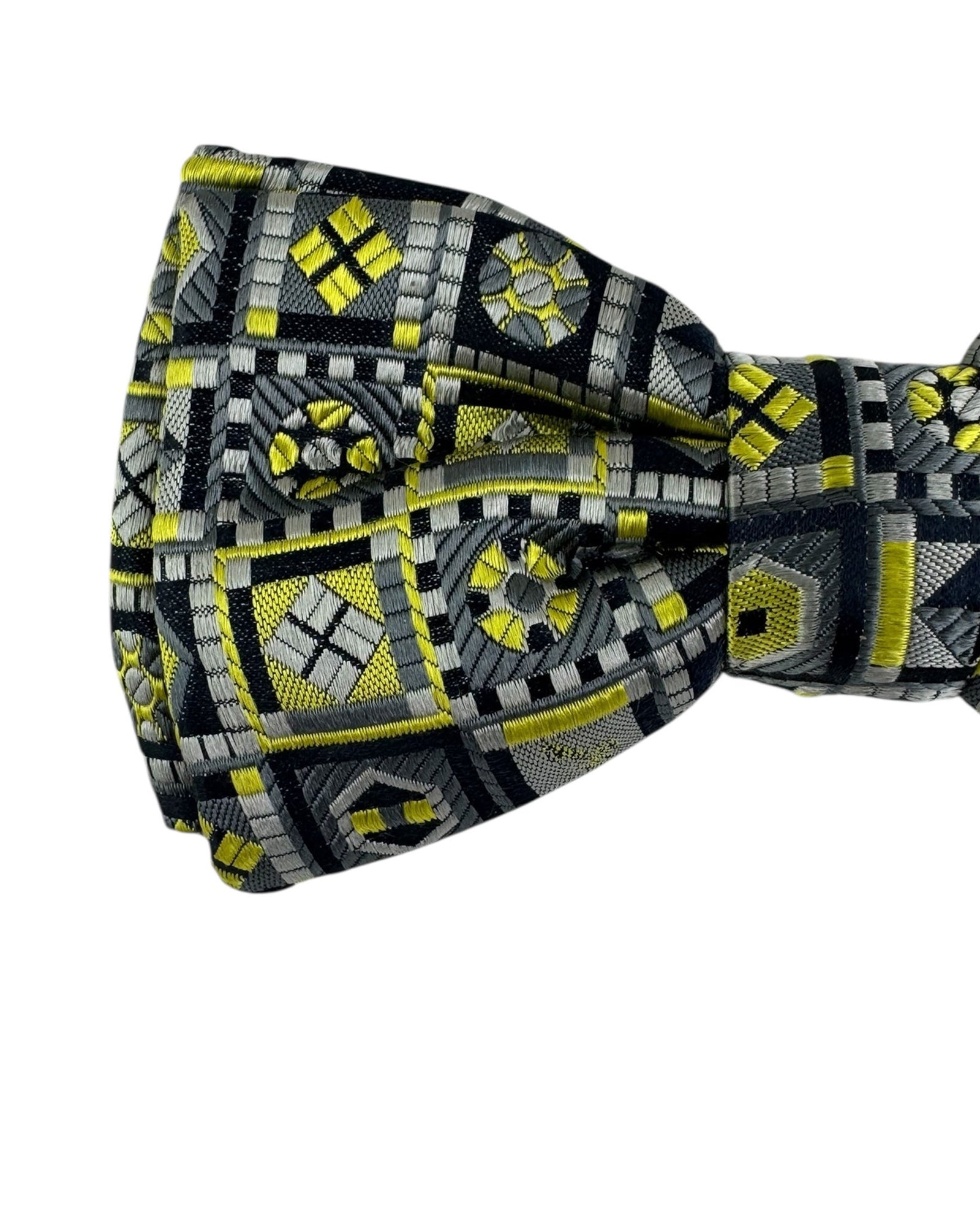 Emilio Pucci Silk Bow Tie Gray Black - Pre-Tied Bowtie