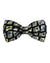 Emilio Pucci Silk Bow Tie Gray Black Yellow Geometric Flowers - Pre-Tied Bowtie