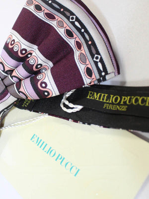 Pucci Silk Bow Tie Maroon E