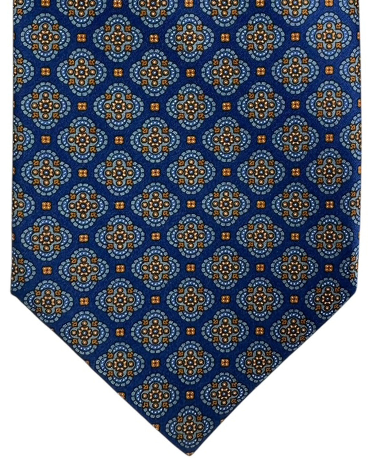 Stefano Ricci Tie Classic Midnight Blue Medallion Pattern