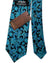 Stefano Ricci Tie Black Aqua Blue Paisley