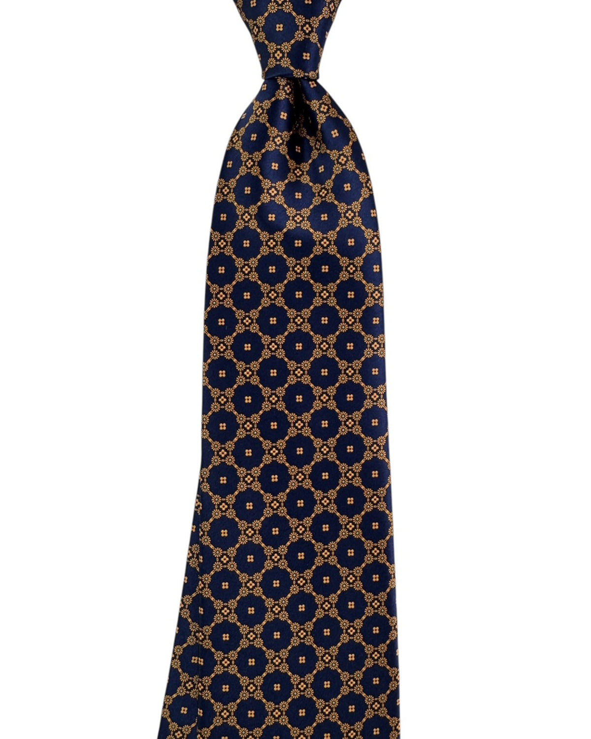 Stefano Ricci Tie Midnight Blue Orange
