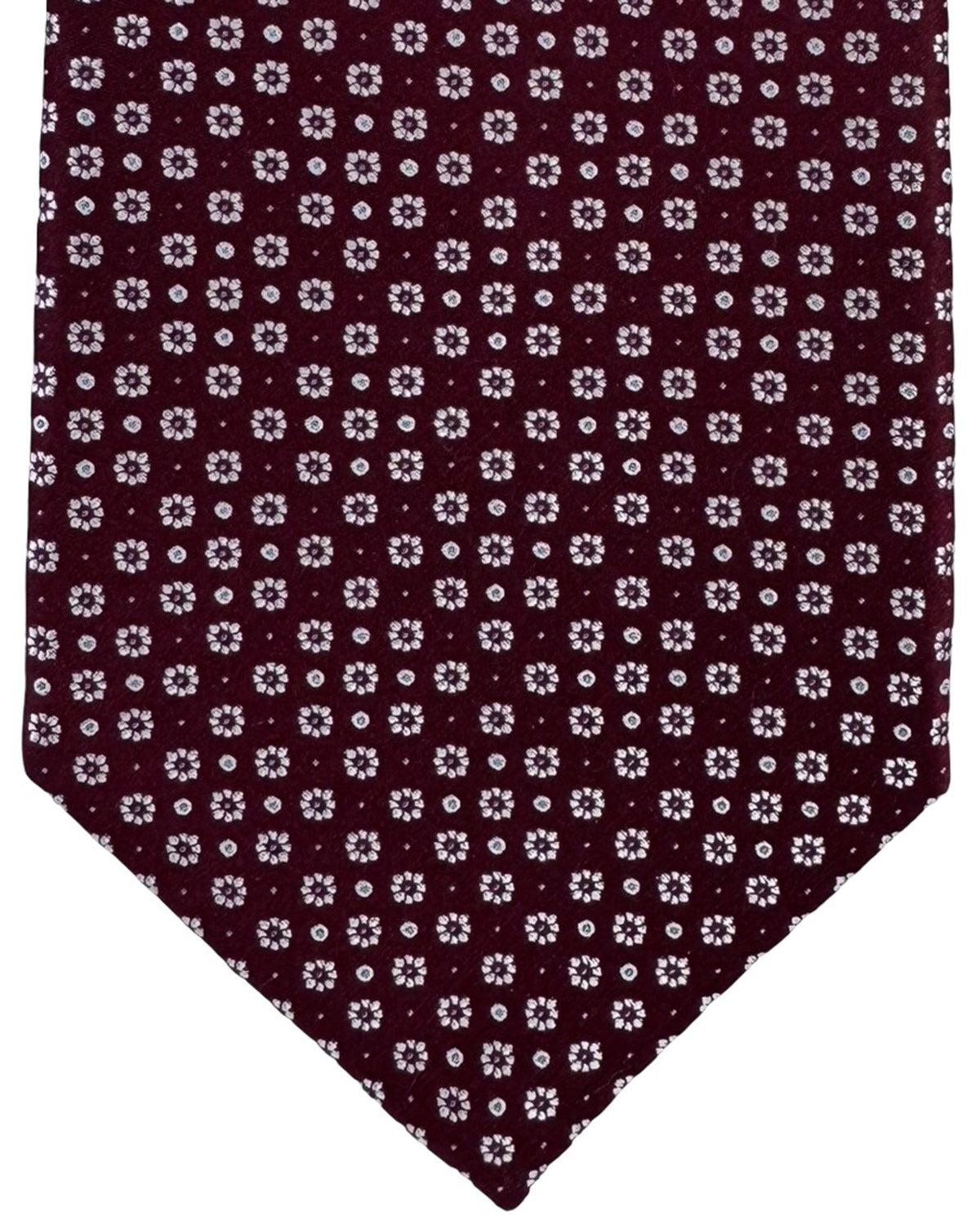 Stefano Ricci Tie Maroon Mini Flowers