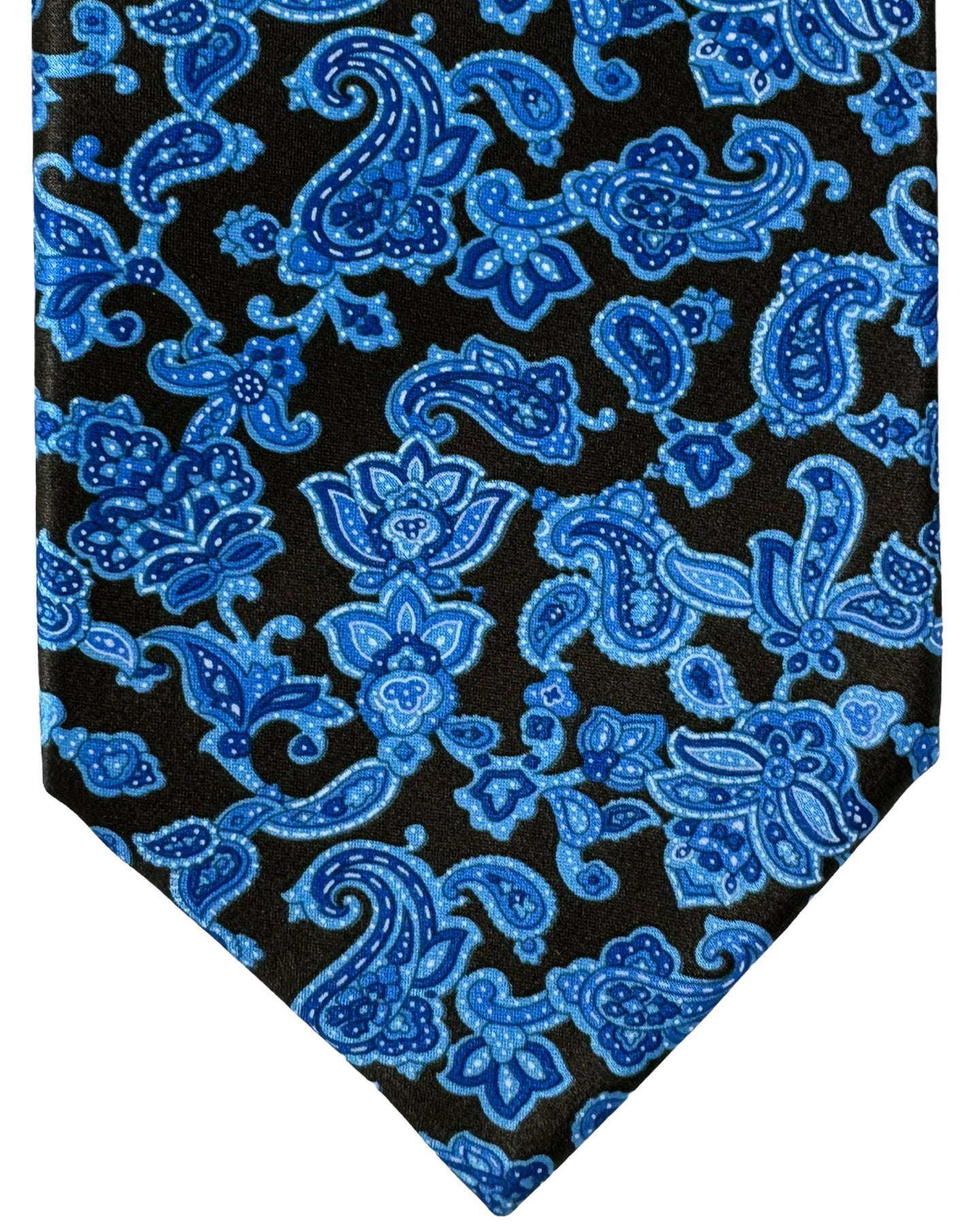 Stefano Ricci Silk Tie Royal Blue Blue Paisley Design