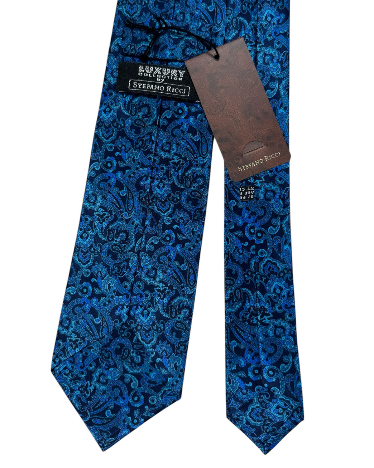 Stefano Ricci Tie Blue Ornamental Paisley