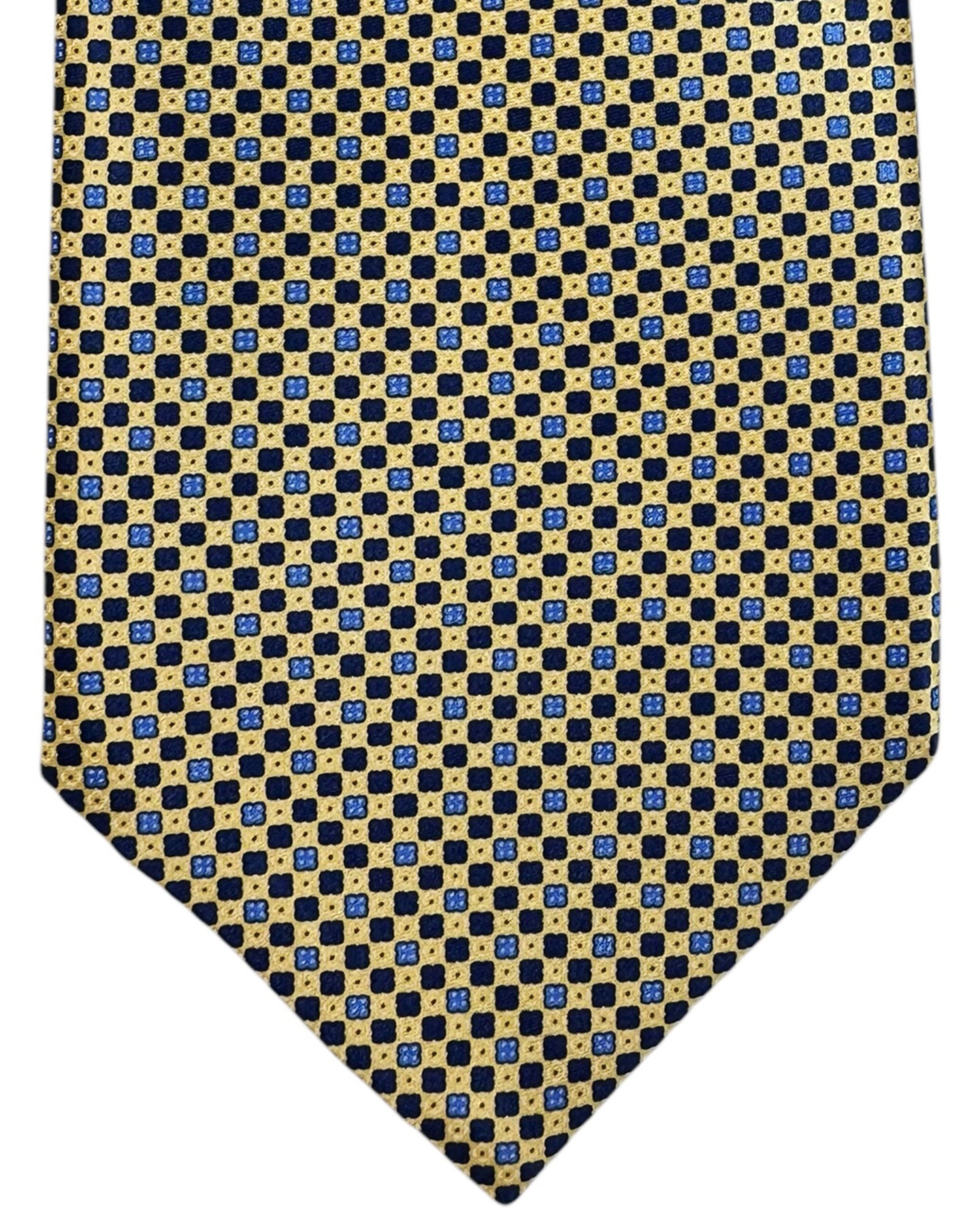 Stefano Ricci Tie Yellow Blue Navy Geometric